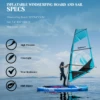 Windsurf SUP Inflatable Sail Board Set - Blue - Image 2