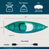 Pelican - Clipper 80X Sit Inside Recreational Kayak with Paddle - Image 4
