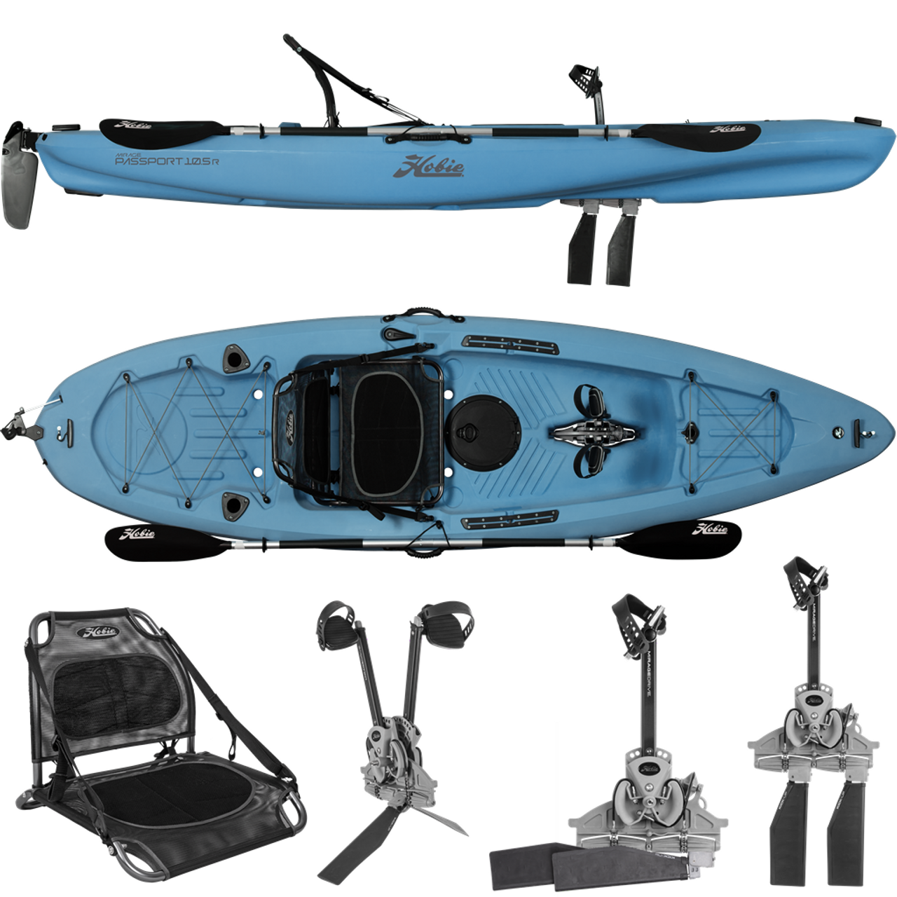 Hobie Mirage Passport 10.5 R - Pedal Kayak | Slate