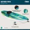 Pelican Geyser 100x Sit on Top Recreational Kayak with Paddle - Image 6