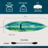 Pelican Geyser 100x Sit on Top Recreational Kayak with Paddle - Image 5