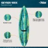 Pelican Geyser 100x Sit on Top Recreational Kayak with Paddle - Image 7